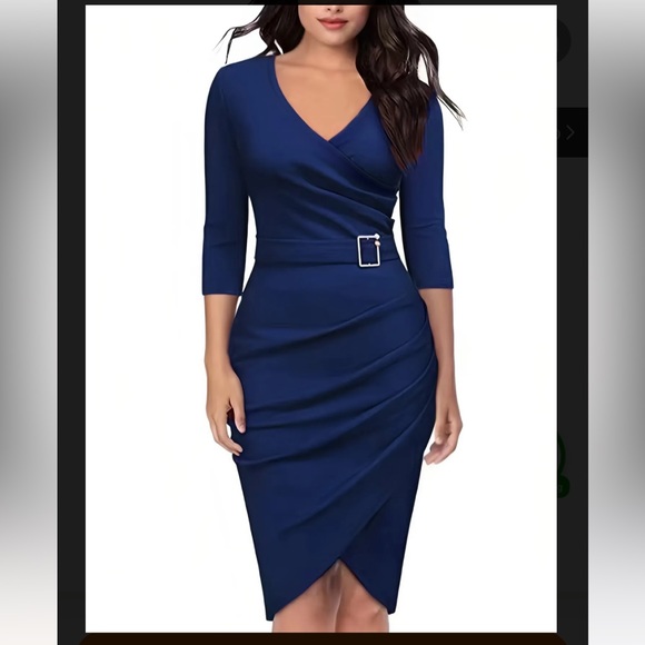 New Bodycon Formal Plus Size Women’s Dress Blue - Picture 1 of 8